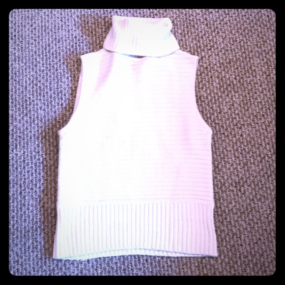 Moda International Sweaters - Sleeveless Turtleneck Sweater